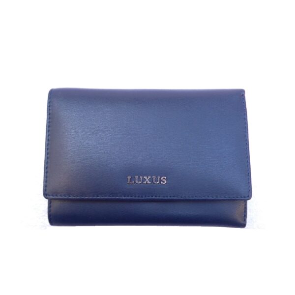 ARX195-BLUE ΔΕΡΜΑΤΙΝΟ ΓΥΝΑΙΚΕΙΟ ΠΟΡΤΟΦΟΛΙ ΜΠΛΕ ΜΕΓΑΛΟ LUXUS(RFID)