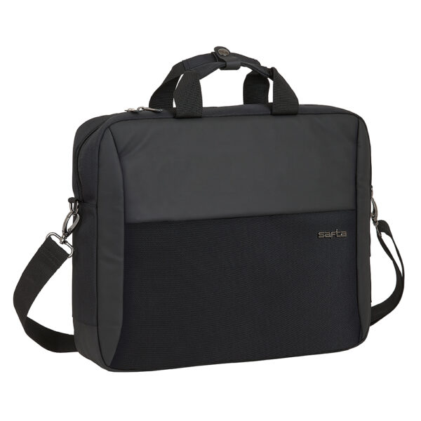 safta laptop bag 15.6" black χαρτοφύλακας 642100807