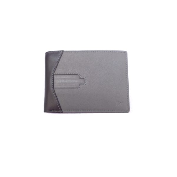 LX 8359 Δερμάτινο ανδρικό Πορτοφόλι ταυτότητας γκρι μαύρο