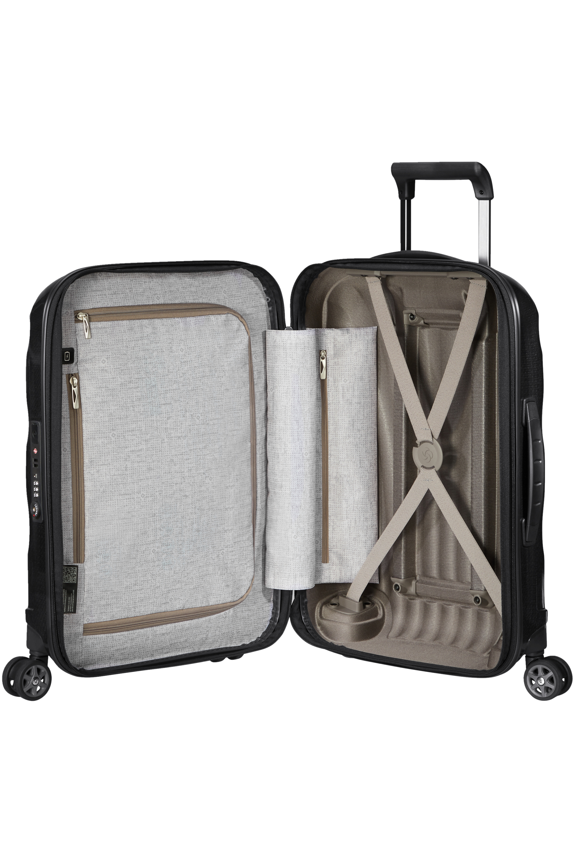 134679-1041 SAMSONITE C-Lite CURV Material 55CM black cabin χειραποσκευή - Image 4