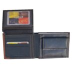 LX 4502-01 Δερμάτινο ανδρικό πορτοφόλι μαύρο καφέ Luxus RFID - Image 2