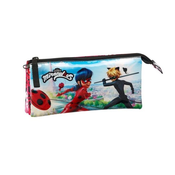 Safta miraculous ladybag Κασετίνα νεσεσέρ τριπλή θήκη 811716744