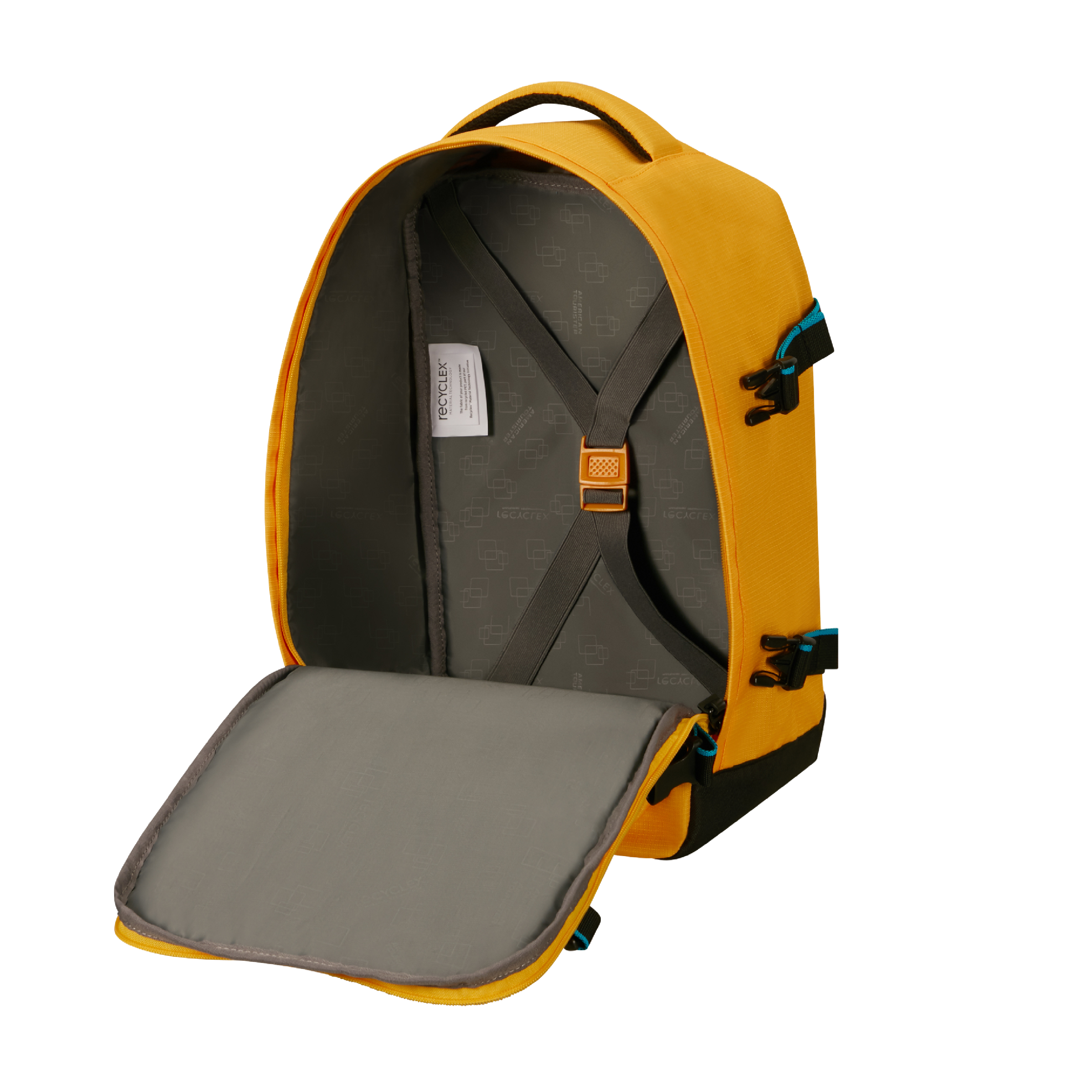 149174 1924 AMERICAN TOURISTER TAKE2CABIN YELLOW BACKPACK 40x25x20cm - Image 4