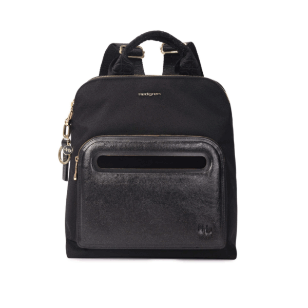 Hedgren Fika Latte Backpack Black Gold - Γυναικεία Τσάντα Πλάτης Μαύρο Χρυσό HFIKA07-886