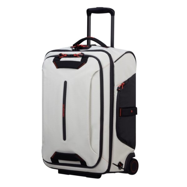 140882 0479 Samsonite Ecodiver Duffle Straps Cabin Size White- Χειραποσκευή με ιμάντες για την πλάτη άσπρο